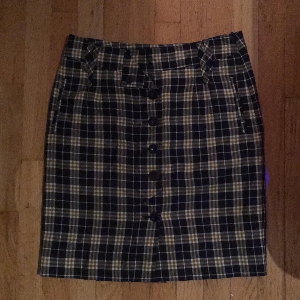 Anthro plaid skirt